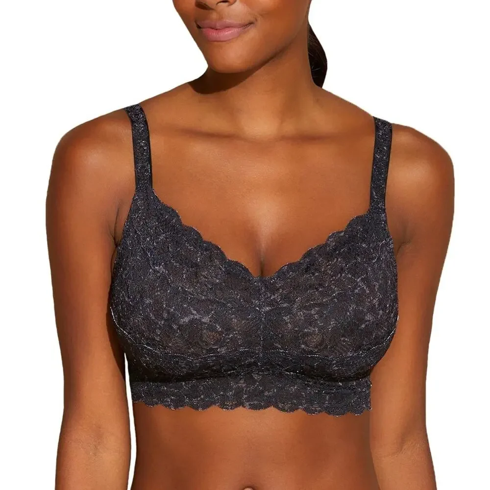 Cosabella NEVEP1310 Never Say Never Curvy Sweetie Bralette Black Panther NEW XS